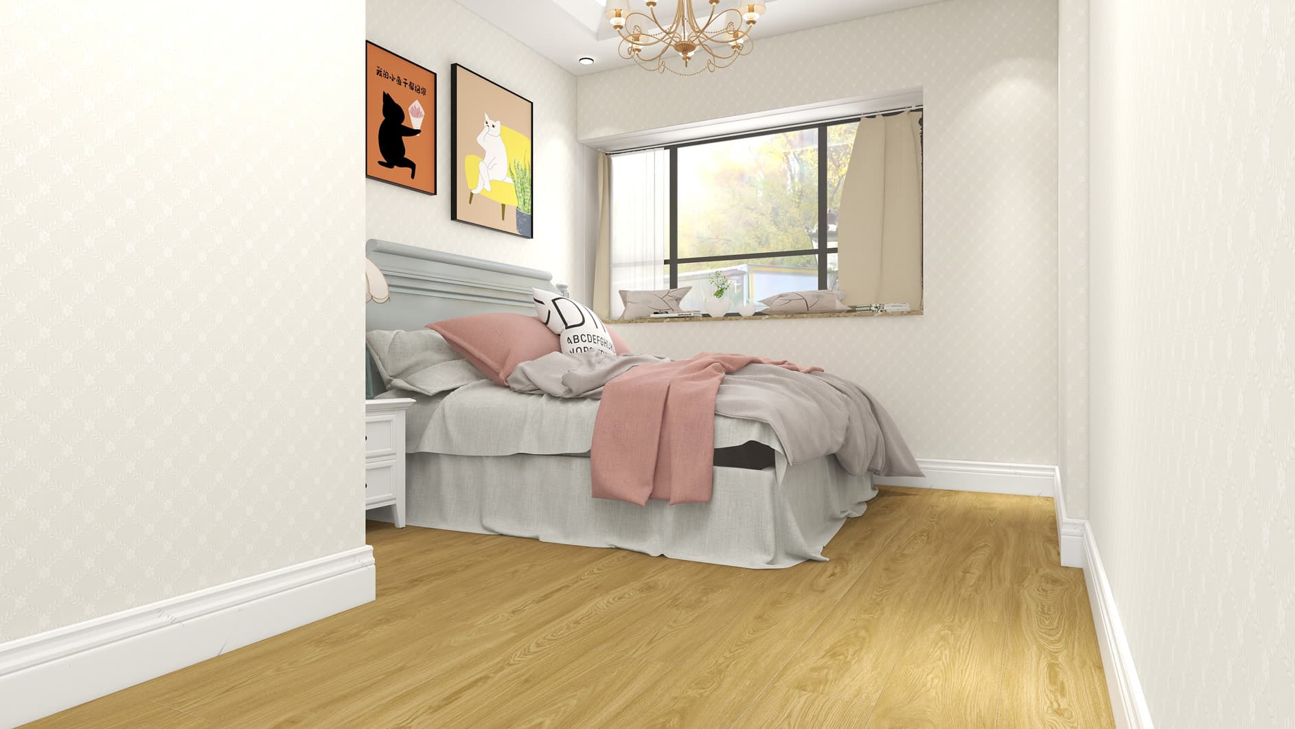 加州棕櫟紋 完工照